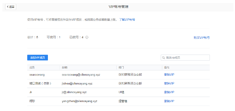如何撤销腾讯企业邮箱的VIP账号权限